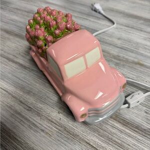 Scentsy Pink Truck Warmer with Floral Accents